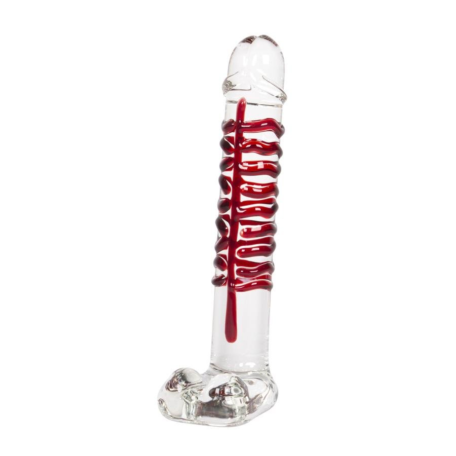 DILDO DE VIDRIO CLASSI RED - Curiosidades sex shop