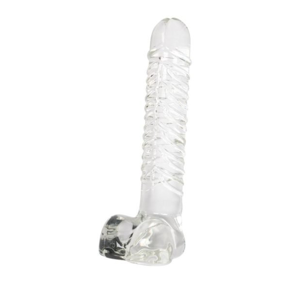 DILDO DE VIDRIO SPIRAL CLEAR
