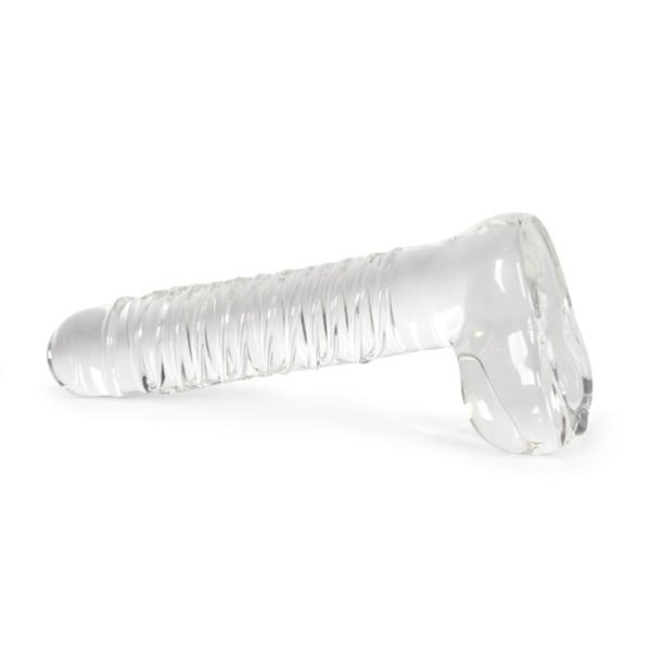 DILDO DE VIDRIO SPIRAL CLEAR