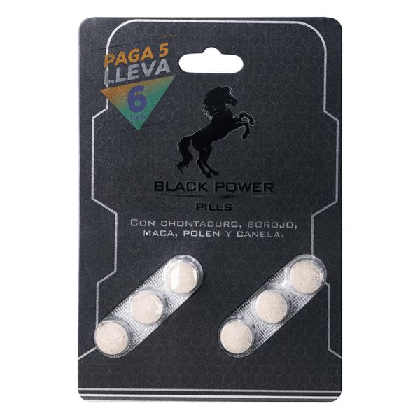 ENERGIZANTE BLACK POWER PILLS X 5 + 1 GRATIS