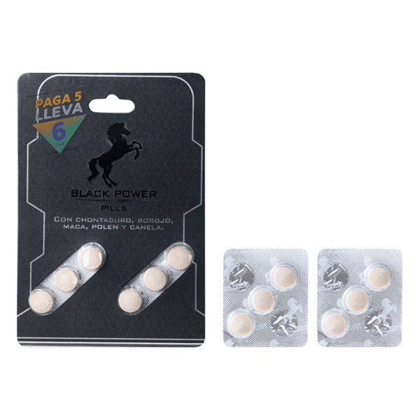 ENERGIZANTE BLACK POWER PILLS X 5 + 1 GRATIS