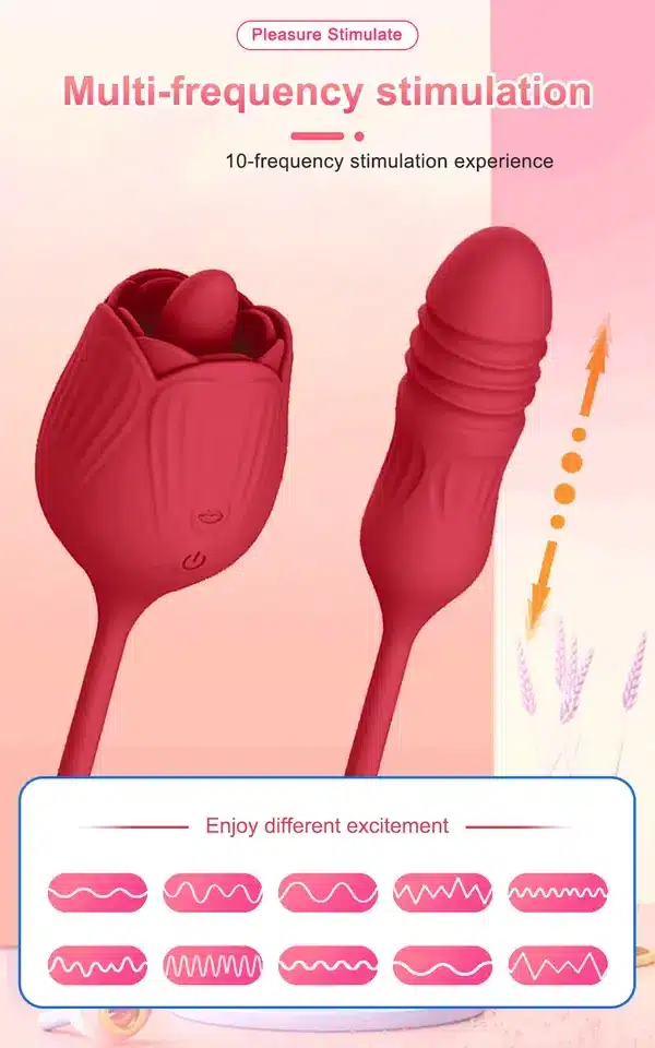 VIBRADOR FLOR DE ROSA LENGUA