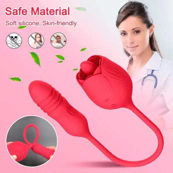 VIBRADOR FLOR DE ROSA LENGUA