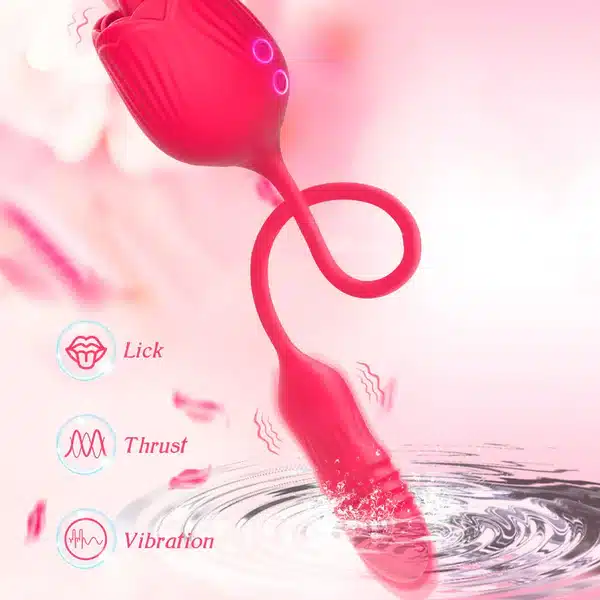 VIBRADOR FLOR DE ROSA LENGUA