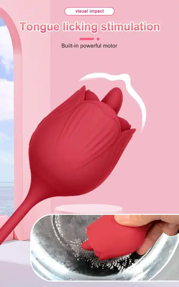 VIBRADOR FLOR DE ROSA LENGUA